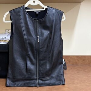 Classiques Entier for Nordstrom Black Leather Vest Size Medium